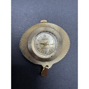 Kronotron Shock-Resistant Mechanical Quartz Watch Pendant Gold Tone